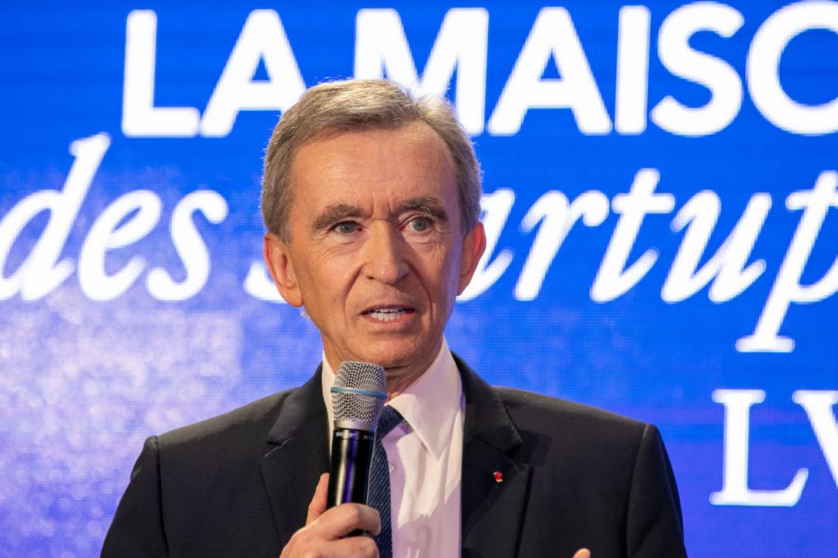 Bernard Arnault 'LVMH Start-Up Accelerator' opening ceremony at 'Station F' on April 9, 2018